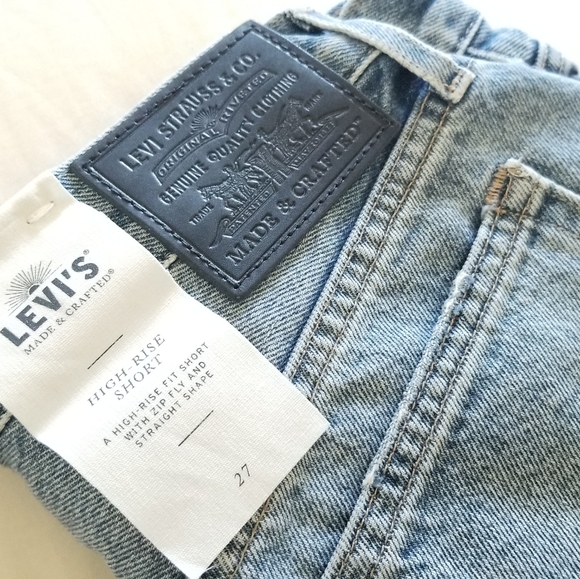 🍒NWT🍒 LEVI'S MADE & CAFTES HIGH RISE SHORTS - Picture 7 of 10